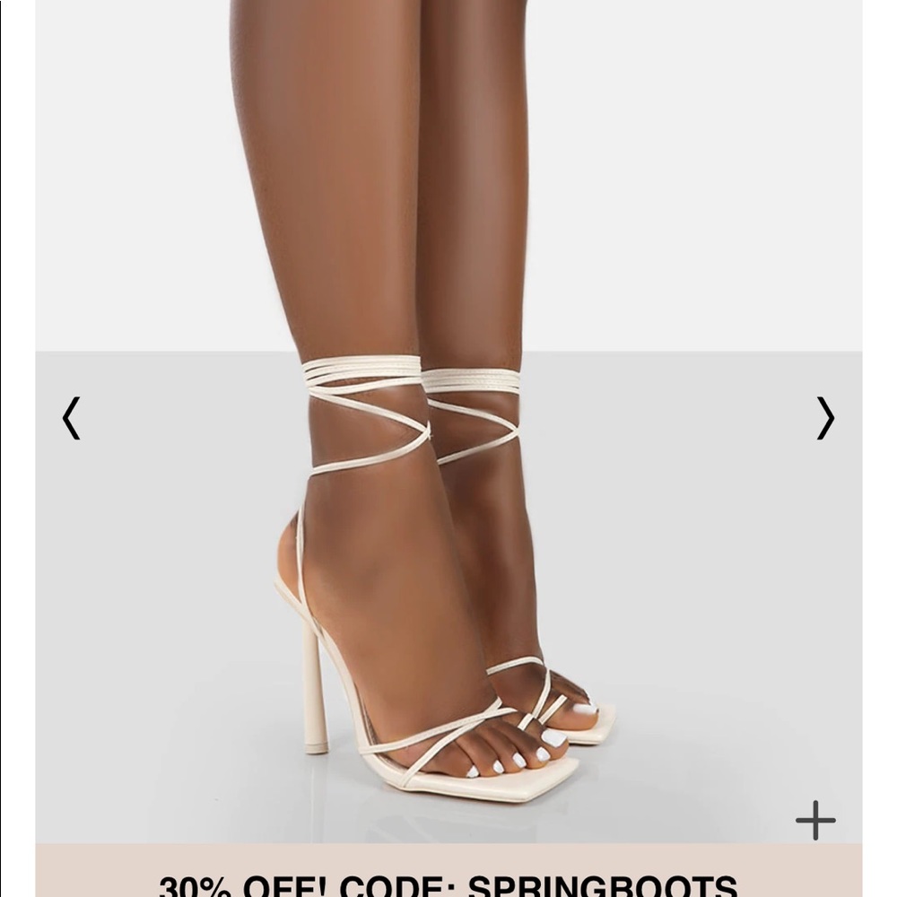 BRAND NEW PUBLIC DESIRE HEELS WHITE